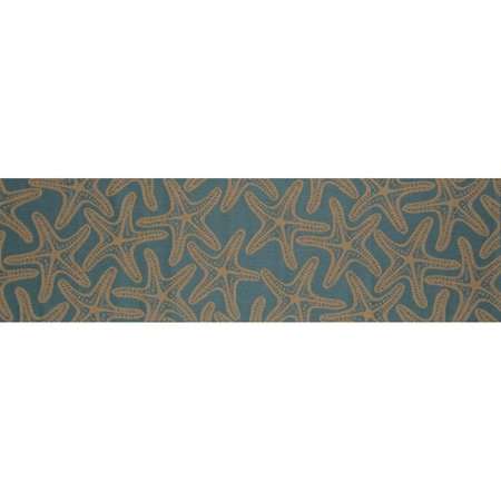 STANDALONE 3 x 9 ft. Plymouth Collection Starfish Flat Woven Indoor & Outdoor Area Rug Runner, Blue ST2590121